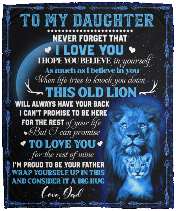 To My Daughter | Never Forget That I love you| Cozy Plush Fleece Blanket - 50x60