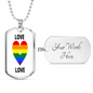 LOVE IS LOVE DOG TAG