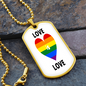 LOVE IS LOVE DOG TAG