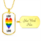 LOVE IS LOVE DOG TAG