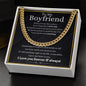 To My Boyfriend | Cuban Chain | Valentines Day Gift, Gift For Him, Gifts for Boyfriend, Boyfriend Gift Ideas