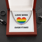LOVE WINS EVERYTIME CUBAN LINK CHAIN