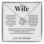 To My Wife| Give You One Thing In Life| Love Knot| Valentines Day Gift, Gift for Her, Birthday, Anniversary, Just Because