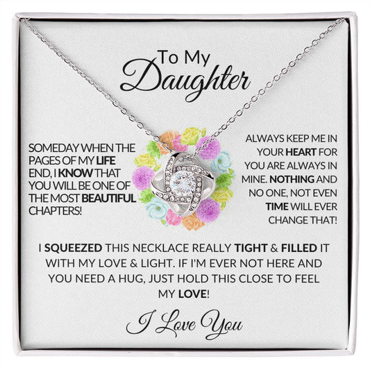 To My Daughter Floral Ring| Love Knot