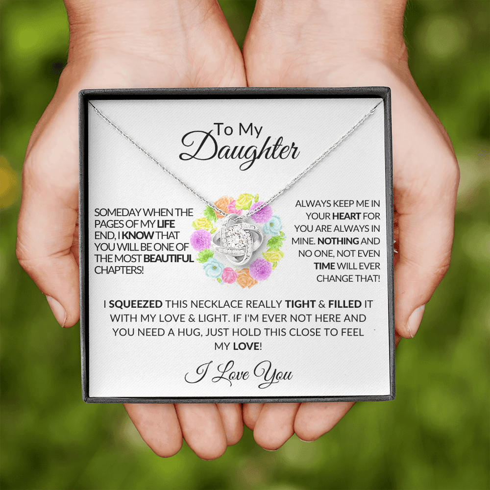 To My Daughter Floral Ring| Love Knot