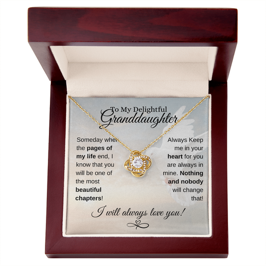 Delightful Granddaughter l Love Knot Necklace