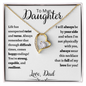 To My Daughter Forever Love Necklace