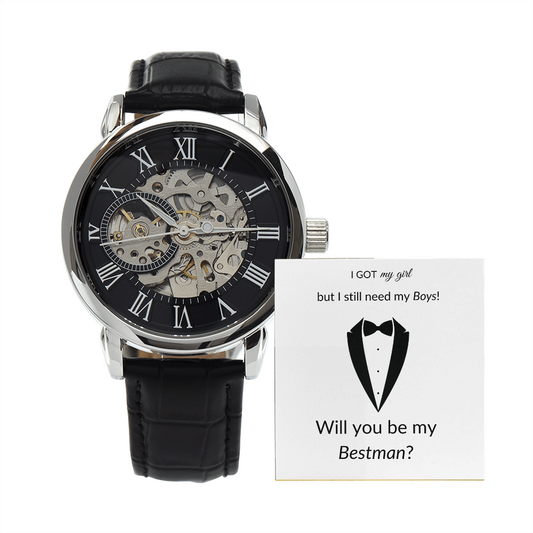 Will you be my Bestman? Open Face Watch
