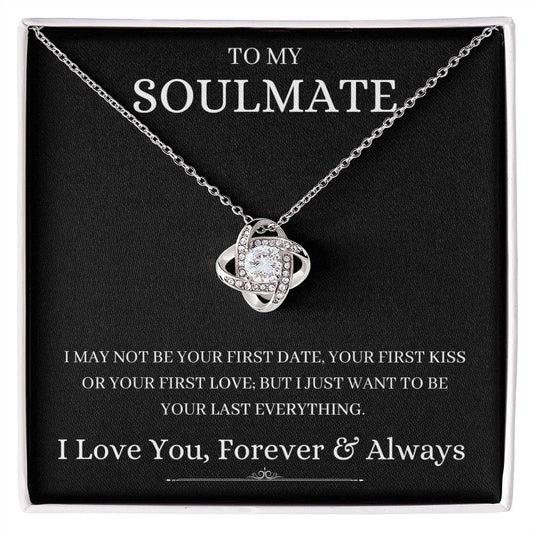 To My Soulmate Necklace Gift for Wife, Fiancé, Girlfriend Gifts for Her, Valentines Day