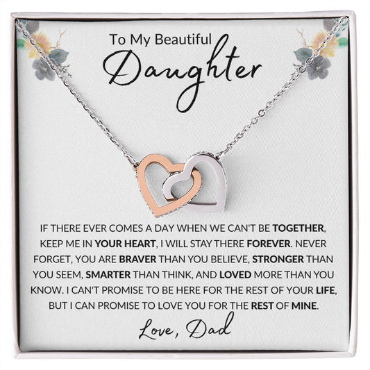 To My Beautiful Daughter | Interlocking Hearts