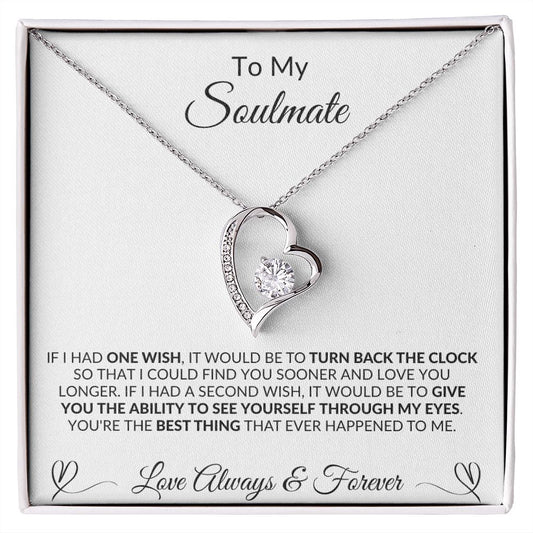 To My Soulmate | Forever Heart Necklace