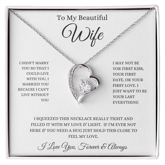 To My Beautiful Wife  | I Can't Live Without You| Valentine Gift For Her, Gift For Soulmate, Gift For Her Birthday
