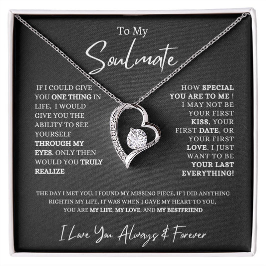To My Soulmate Necklace | Valentines Gift for Her, Gift for Soulmate, Gift for Birthday, Anniversary