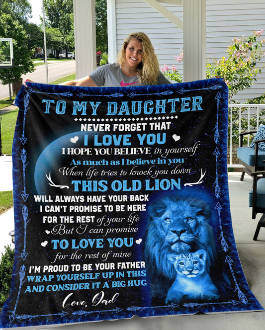 To My Daughter | Never Forget That I love you| Cozy Plush Fleece Blanket - 50x60